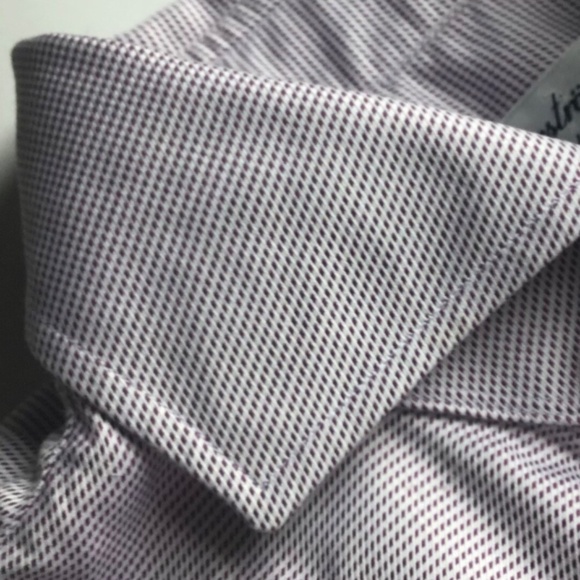 Stenstroms fitted body light  lilac 2 fold super cotton twill dress shirt Sz 16 - Picture 1 of 10